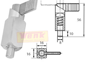 Federbolzen/Rastriegel Edelstahl 8mm Bolzendurchmesser