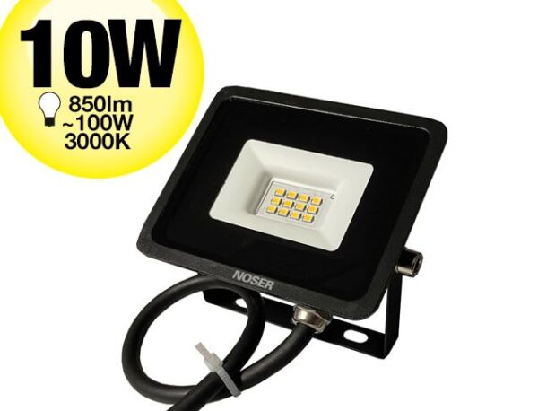 Strahler LED Noser 10W 850lm 3000K schwarz