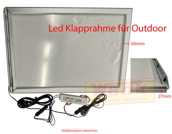 LED Leuchtrahmen DIN A2 Outdoor Lichtfarbe:K6500