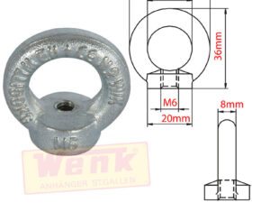 Ringmutter M6 Stahl verzinkt