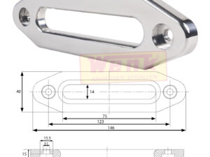 Seilfenster ATV klein für Synthetikseil-Seilwinde