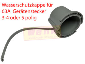 Wasserschutzkappe für 63A Gerätenstecker 3-4-5pol.