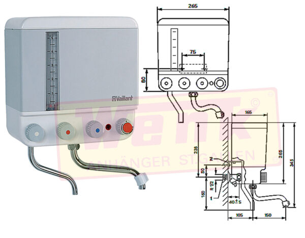 Kochendwassergerät VAILLANT VEK5L 5l 2.4kW 230V