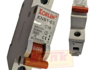 Leitungsschutzschalter KORLEN 1P 16A 400V C