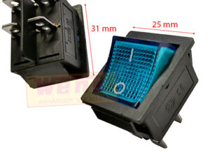 Wippschalter KCD4 4-pol EIN-AUS blau