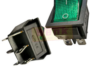 Wippschalter KCD4 6-pol EIN-AUS grün