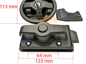 Türschloss für Verkaufsanhänger schwarz