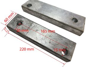 Distanzstück-Set B:60mm L:220mm T:30mm verzinkt