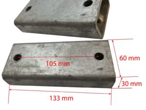 Distanzstück-Set B:60mm L:133mm T:30mm verzinkt