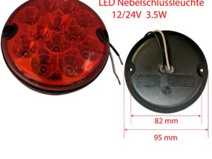 Nebelschlussleuchte LED D:95mm rot