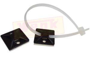 Montagesockel für Kabelbinder schwarz selbstklebend