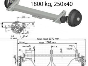 Achs KNOTT VGB-18MV 1800kg A:1600mm C:2070mm