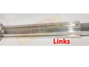 Eckrunge WM links Alu 400mm ohne Halter