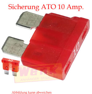 Sicherung ATO 10 Amp. rot (Flachstecksicherung)