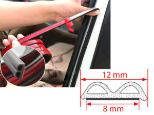 Dichtungsstreifen Form:B 5-Meter selbstklebend schwarz