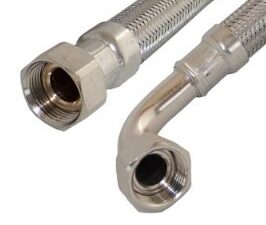 Flexible Panzerschlauch mit Bogen 3/8 Zoll L:500mm AGxIG