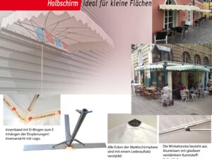 Lambert-Halbschirm 1500x3000mm Acryl